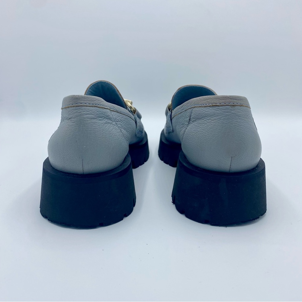 Anthropologie Bruno Premi Blue Hardware Platform Loafers Size 38 / US 7.5 - Picture 8 of 15